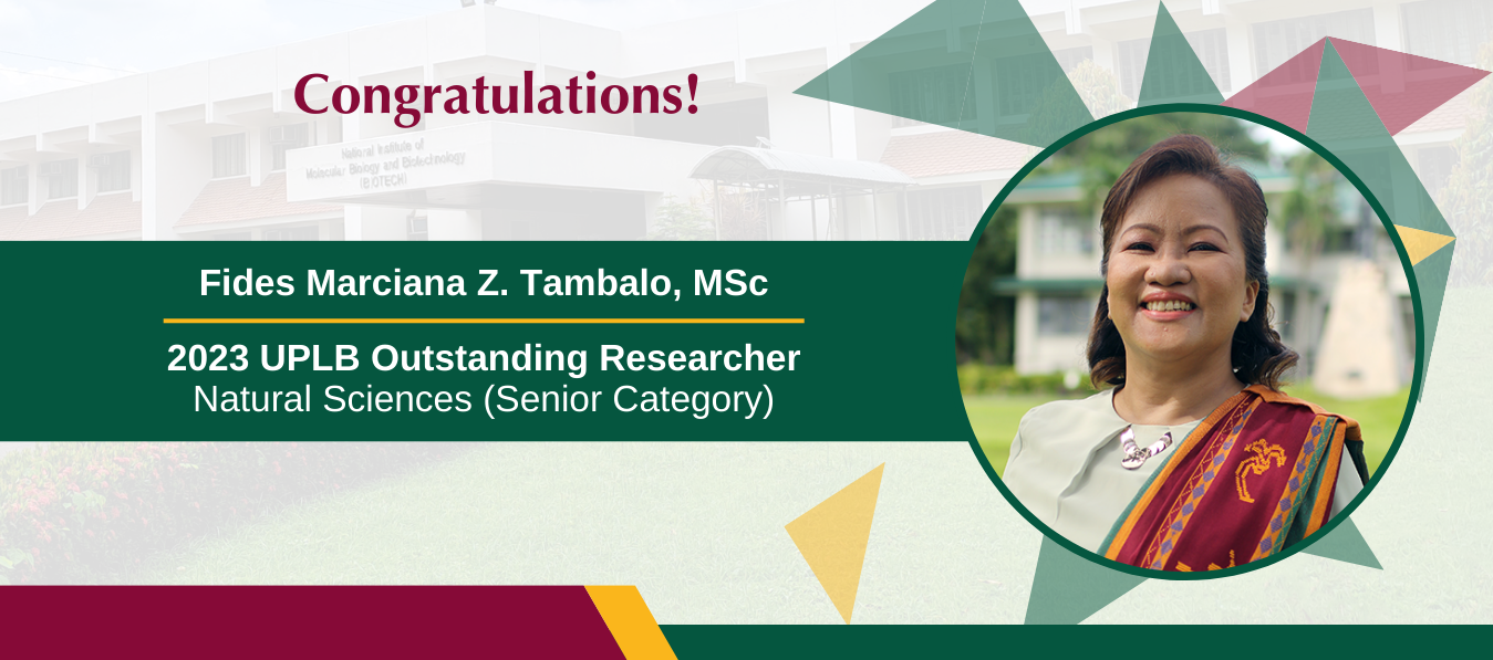 Website banner Tambalo Outstanding Researcher 2023